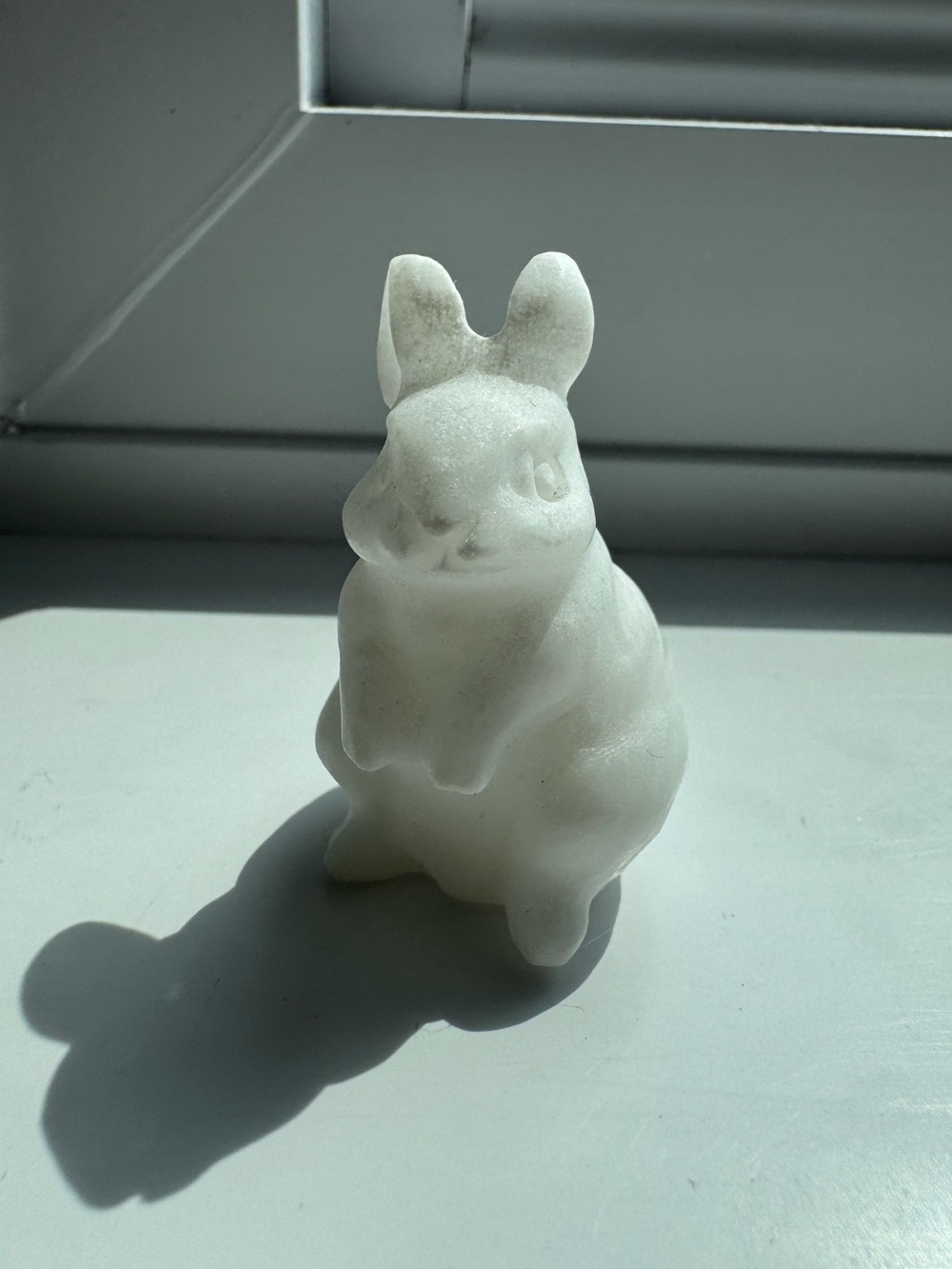 White Small Rabbit Crystal figure